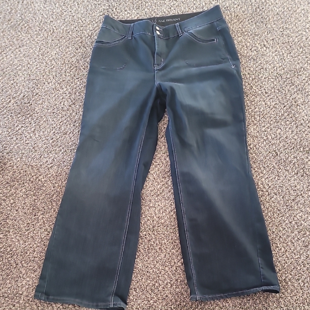 Lane Bryant Blue Flare Wide Leg Jeans with Modern Style